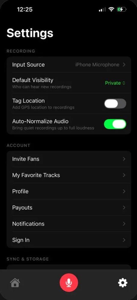 Settings with default visibility set to Private